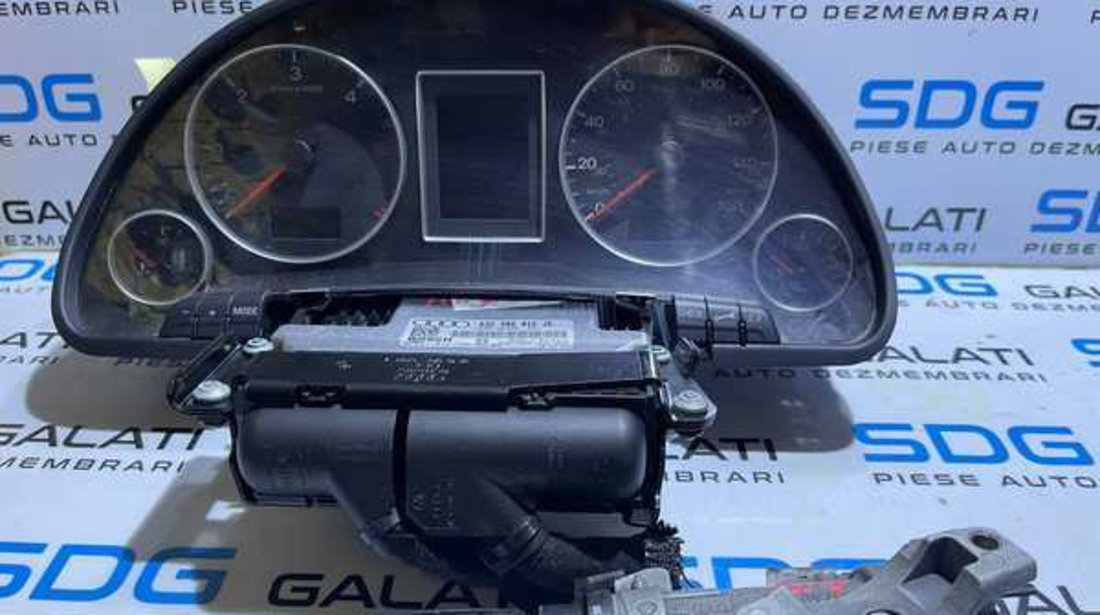 Kit Pornire ECU Calculator Motor Cheie cu Contact si Ceasuri Bord Audi A4 B7 2.0 TDI BRE 2005 - 2008 Cod 03G906016JE 0281012726