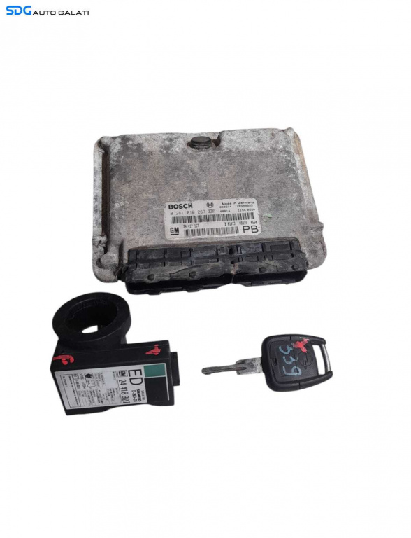 Kit Pornire ECU Calculator Motor Cheie si Imobilizator Opel Astra G Break 2.0 DTI 1998 - 2007 Cod 24417167 0281010267 24418927 [N1237]
