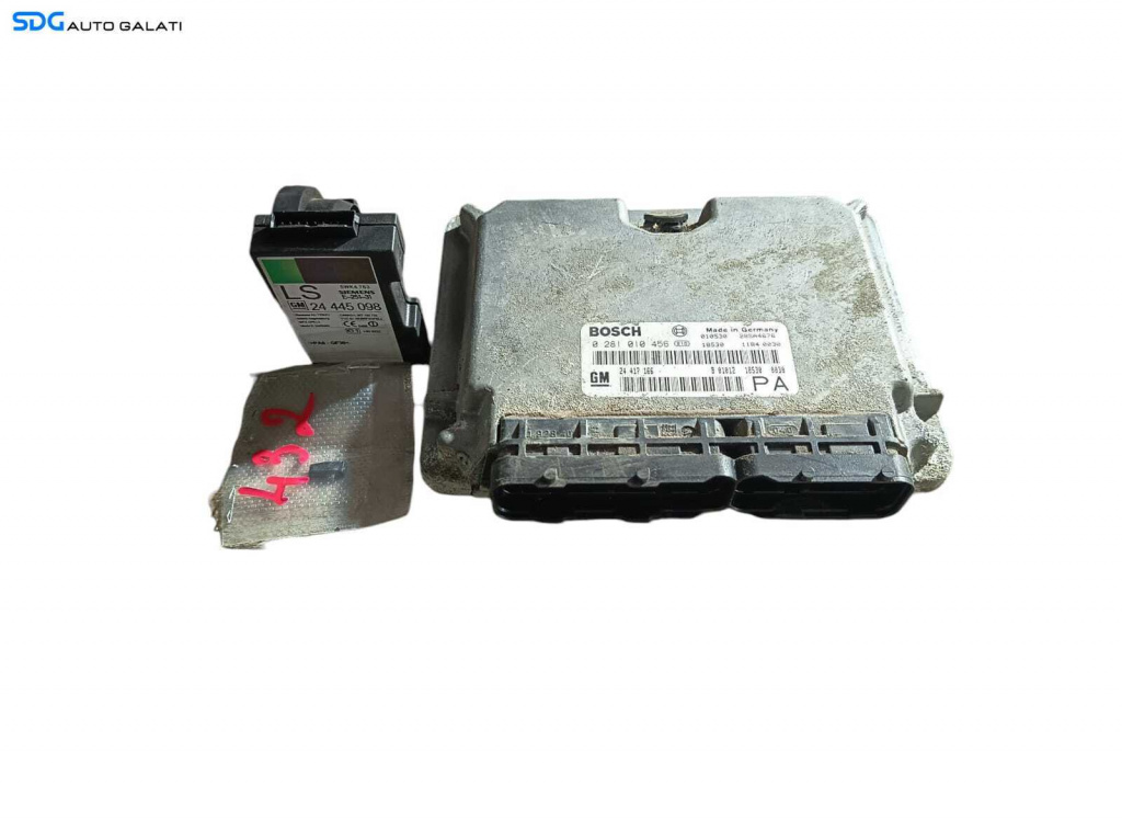 Kit Pornire ECU Calculator Motor Cheie si Imobilizator Opel Astra G 2.0 DTI 1998 - 2007 Cod 24417166 0281010456 24445098 [LC1737] [LC1738]
