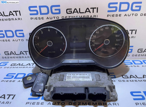 Kit Pornire ECU Calculator Motor Cip Cheie Ceas Bord Imobilizator Volkswagen Polo 6R 1.2 CGPB 2010 -...