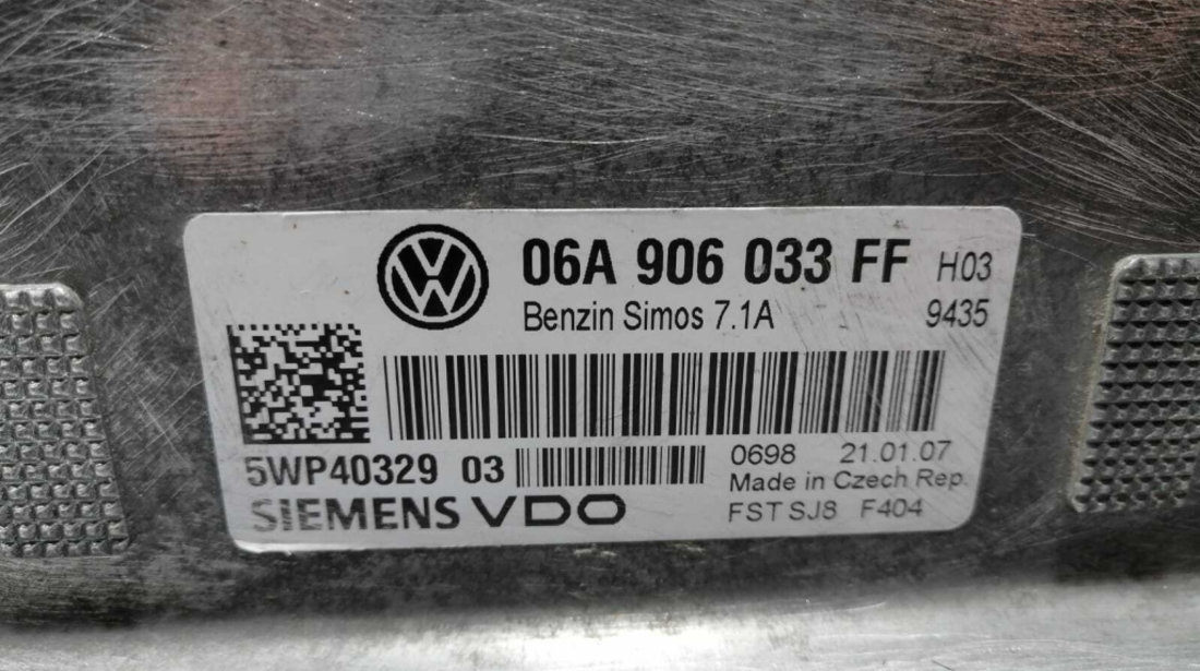 Kit Pornire ECU Calculator Motor Cip Cheie Ceas Ceasuri Imobilizator Seat Leon 1P 1.6 BSE 2006 - 2013 Cod 06A906033FF 5WP40329