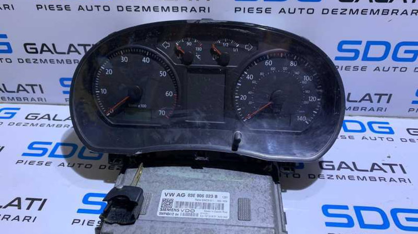 Kit Pornire ECU Calculator Motor Cip Cheie si Ceas Ceasuri Bord cu Imobilizator VW Polo 9N 1.2 BZG 2002 - 2010 Cod 03E906023B 5WP40412 5WP4041204