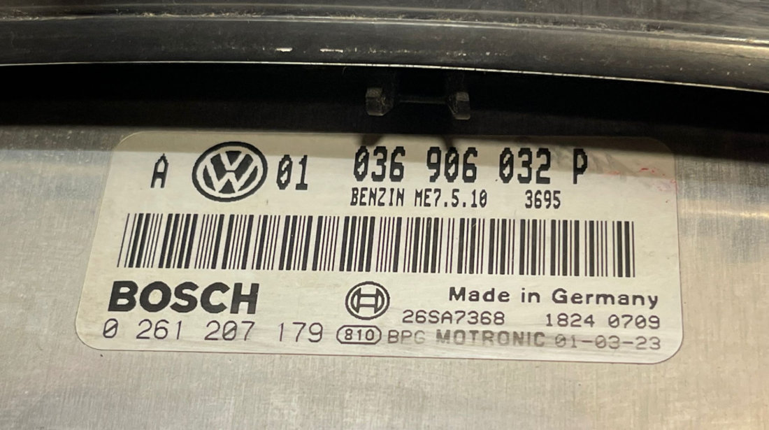 Kit Pornire ECU Calculator Motor Cip Cheie Imobilizator Ceas Ceasuri Cluster Instrumente Bord Volkswagen Bora 1.4 16V AXP 1999 - 2005 Cod 036906032P 0261207179 [1999]