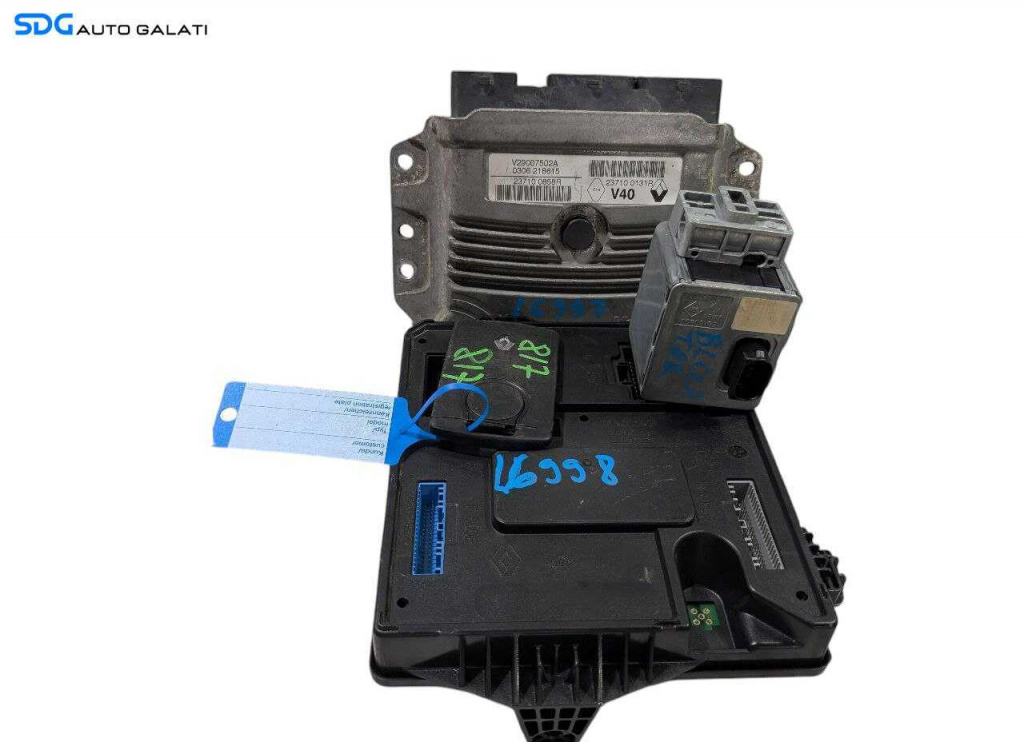 Kit Pornire ECU Calculator Motor Cip Cheie Imobilizator Renault Megane 3 1.6 Benzina 2008 - 2015 Cod 237100858R 237100131R V29007502A 284B13640R [L6997] [L6998]