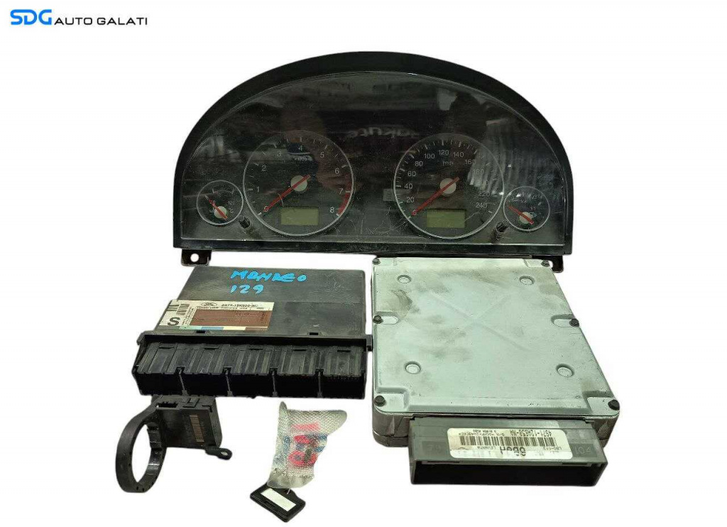 Kit Pornire ECU Calculator Motor Cip Cheie Calculator Confort si Modul Imobilizator Ford Mondeo MK 3 1.8 Benzina 2000 - 2007 Cod 4S71-12A650-NA 3S7T-15K600-SC [LC1886] [LC1887]
