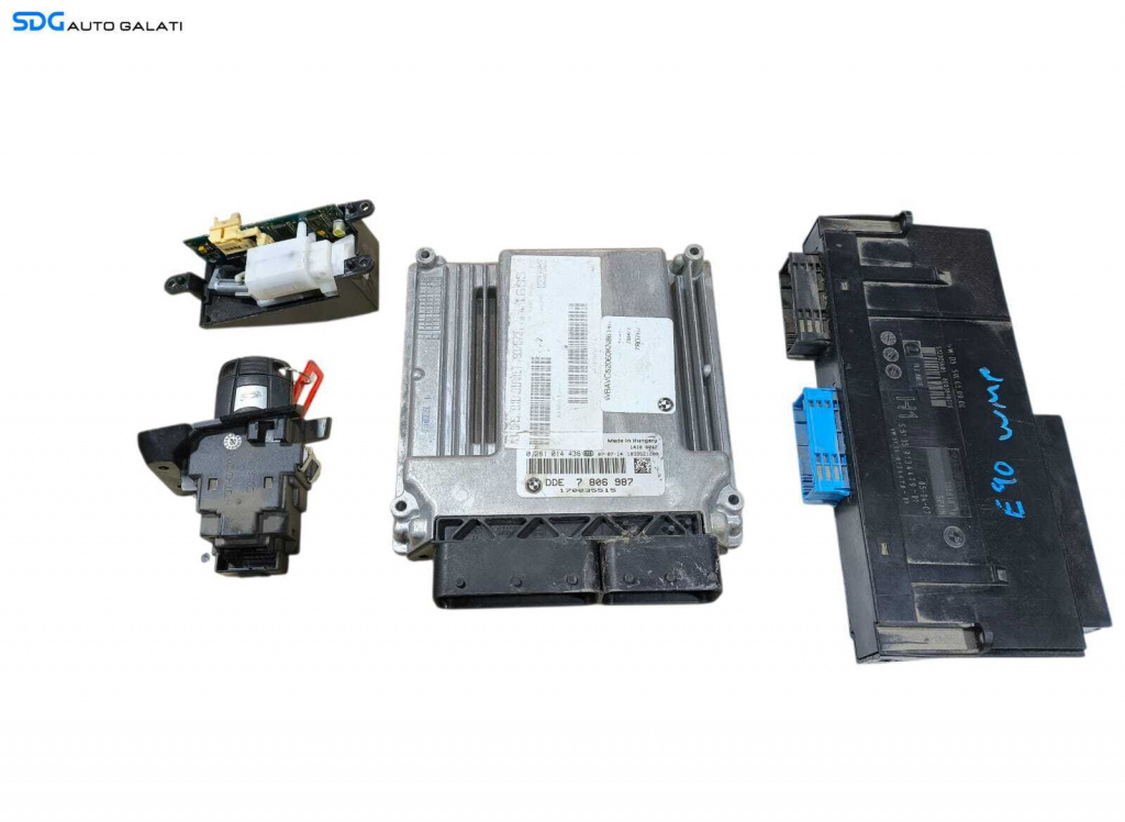 Kit Pornire ECU Calculator Motor Confort Blocator Cititor Cheie Cheie CIP Imobilizator BMW Seria 3 2.5 3.0 Diesel 2004 - 2011 Cod 7806987 0281014436 9134479 6954720 [LR1636] [LR1637]