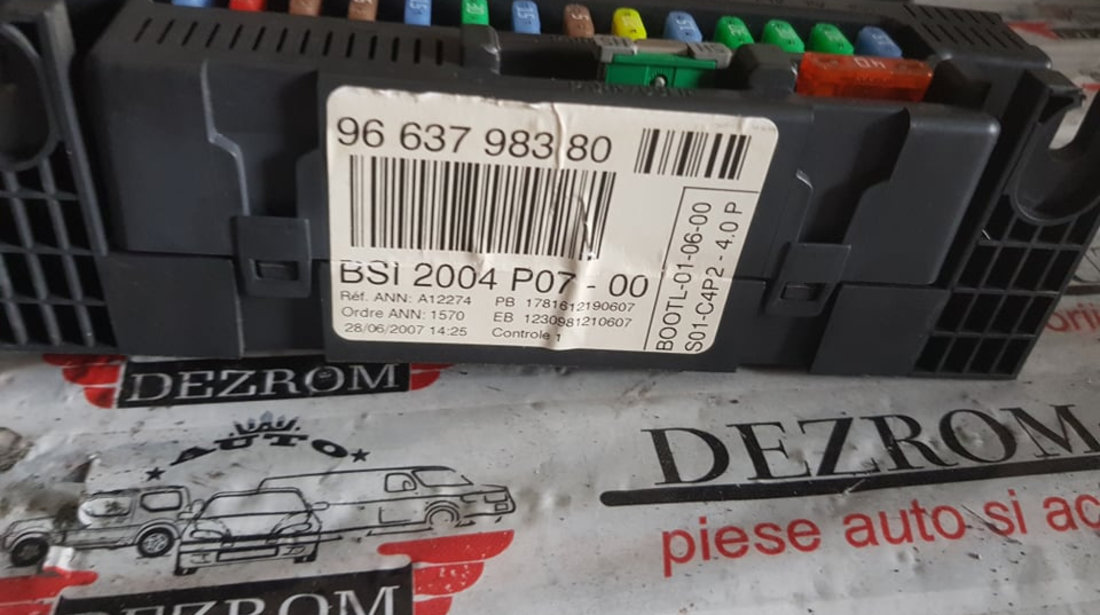 Kit pornire Ecu cod 9664807480 9661642180 SID803A Bsi cod 9663798380 Peugeot expert 2.0 hdi RHK 120 cai euro