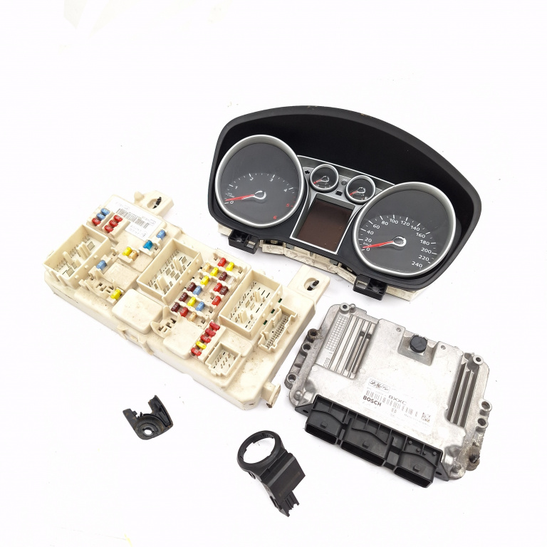Kit Pornire Ford Focus Mk 2 2005-2010 1.6 Tdci G8Db Motorina Calculator Motor Ceas Bord Panou Sigurante 8M5112A650Xc, 0281015242, 8V4T10849Lf, 8M51-12A650-Xc, 97Ra000001, 97Ra012108, 309519242309, Vp8V4F10849Lf, 0478A20936, D75200130Y, 6E5T15607Ba, R