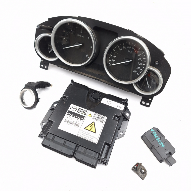 Kit Pornire Mazda 6 (Gh) 2007-2012 2.0 Mzr-Cd Rf7J Motorina Calculator Motor Ceas Bord Rf8G18881E, 2758008104, 5Wk49005D, 275800-8104, 2758008104Z, Dh55675Dz, S180036011C, 5Wk49093, 5020802012670, K2224, 08W04, Rke434, 1Egam6D, 1Grf8G, 785131525 Mazd