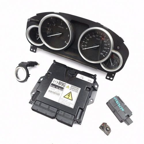 Kit Pornire Mazda 6 (Gh) 2007-2012 2.0 Mzr-Cd Rf7J Motorina Calculator Motor Ceas Bord Rf8G18881E, 2...