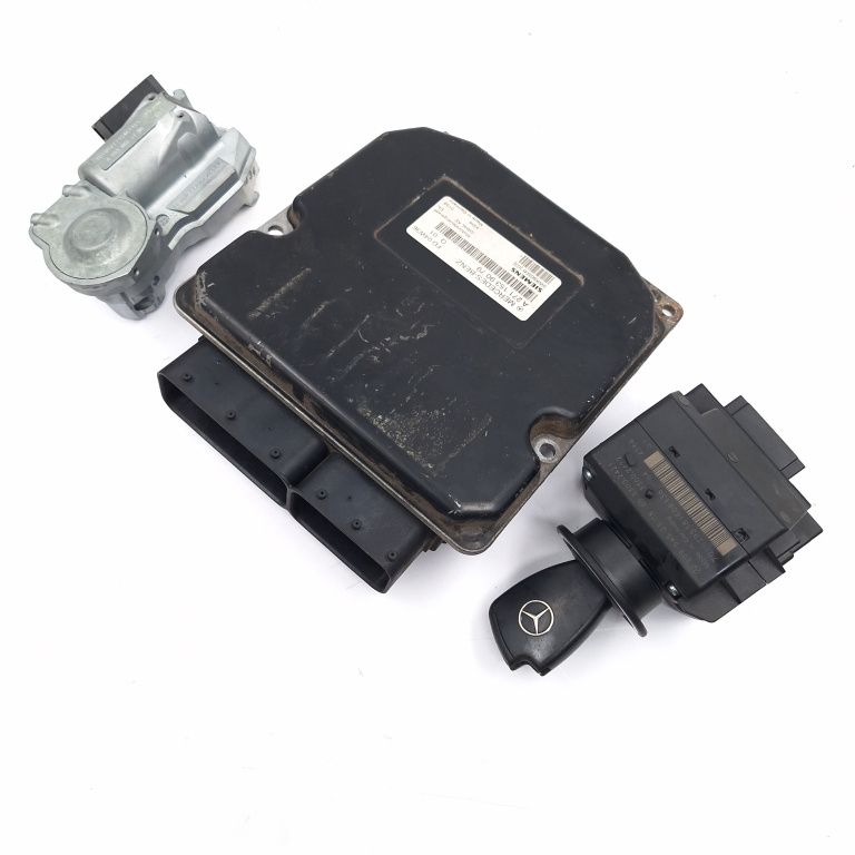 Kit Pornire Mercedes-Benz C-Class (W203) 2000-2007 C 180 Kompressor (203.246) M 271.946 Benzina Calculator Motor Cheie Chip Cheie Contact Cu Cheie Imobilizator A2711539079, 2711539079, 5Wk9050603, A2095452308, 2095452308, A2034621130, 2034621130 Siem