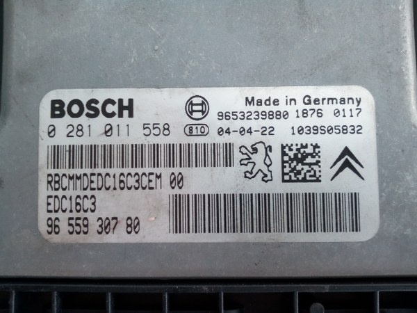 KIT pornire PEUGEOT 407, 0281011558, EDC16C34, 9655930780, 9653239880, S120104700I, 9655221080,