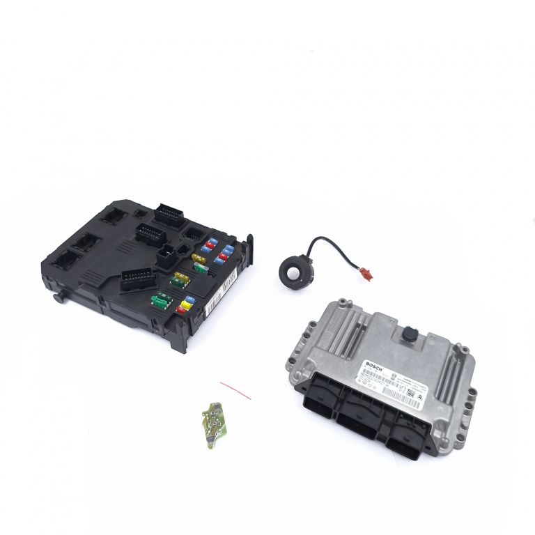 Kit Pornire Peugeot 407 2004-2011 1.6 Hdi 110 9Hz (Dv6Ted4) Motorina Bsi Calculator Motor Chip Cheie Imobilizator 9658945280, 0281011633, Edc16C34, 9653958980, 9655708380, S120104700M, 9648445180 Bosch, Delphi,