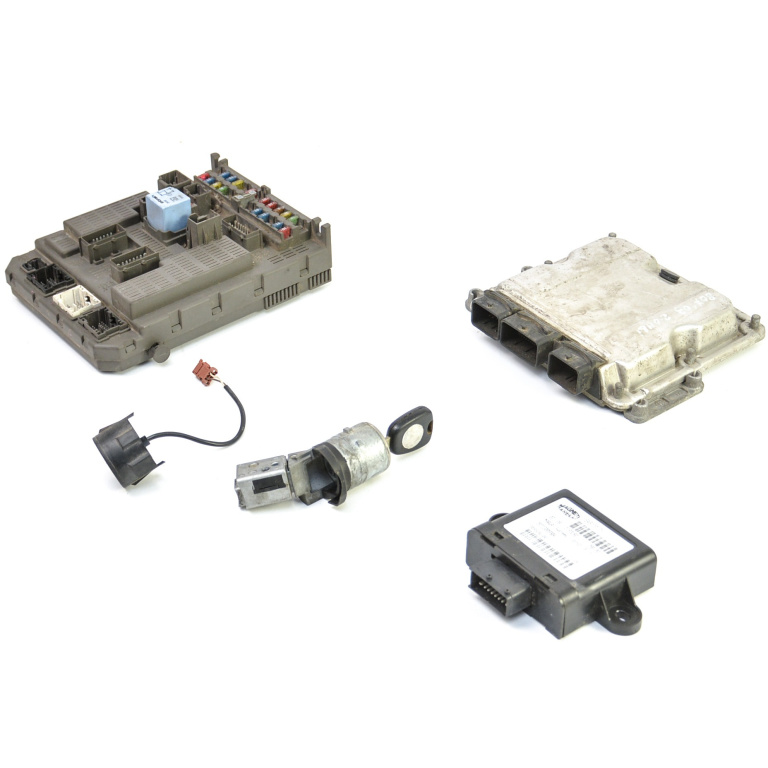 Kit Pornire Peugeot 807 (E) 2002-2014 2.0 Hdi Rht (Dw10Ated4) Motorina Calculator Motor Chip Cheie Cititor Cheie Contact Cu Cheie Panou Sigurante 9647474780, 96 474 747 80, 0281011032, 0 281 011 032, 9640938180, 96 409 381 80, 28Fm0409, 021024, 96482