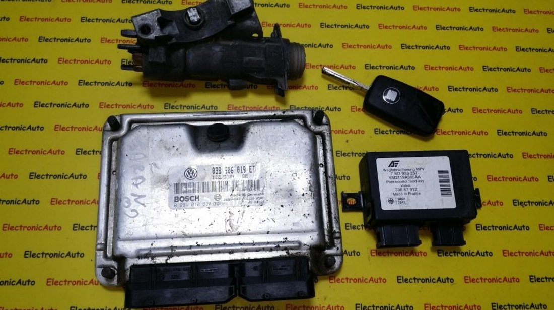 Kit pornire Seat Alhambra 1.9 tdi 0281010630, 038906019ET, motor AUY