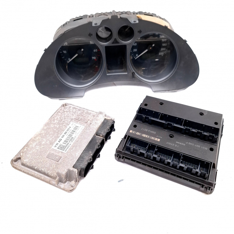 Kit Pornire Seat Ibiza Mk4 (6L) 2002-2008 1.2 12V Bxv Benzina Calculator Confort Calculator Motor Ceas Bord Chip Cheie 03E906023D, 6Q1937049F, 5Wp4051004, 03E906023 D, 03E 906 023 D, 5Wk48217, 110080105053A, Sez7Z0G3896897, 04090700284, W06L0920823