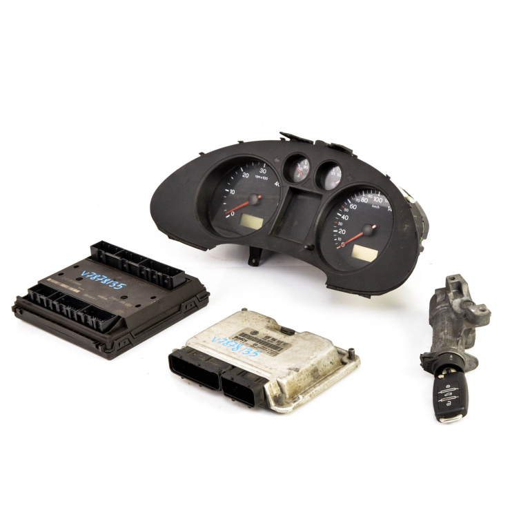 Kit Pornire Seat Ibiza Mk4 (6L) 2002-2008 1.9 Tdi Atd Motorina Calculator Confort Calculator Motor Ceas Bord Contact Cu Cheie 038906019Ht, 0281010947, 4B0905851C, 6L0920820K, 6Q1937049C Bosch