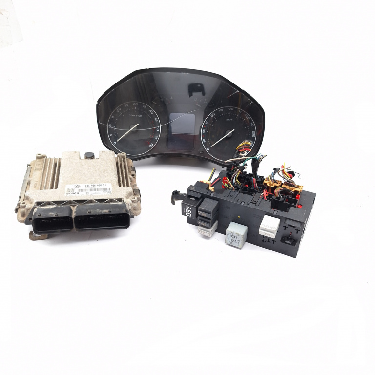 Kit Pornire Skoda Octavia 2 (1Z) 2004-2013 1.9 Tdi Bjb Motorina Calculator Confort Calculator Motor Ceas Bord 1K0937049N, 03G906016Dj, 1Z0920841D, 21002966, 03108607, 281011883, 1039S06266, V0918056, Sw080400, Hwf4124, Hwa0401, A2C53088698, Vd1053285