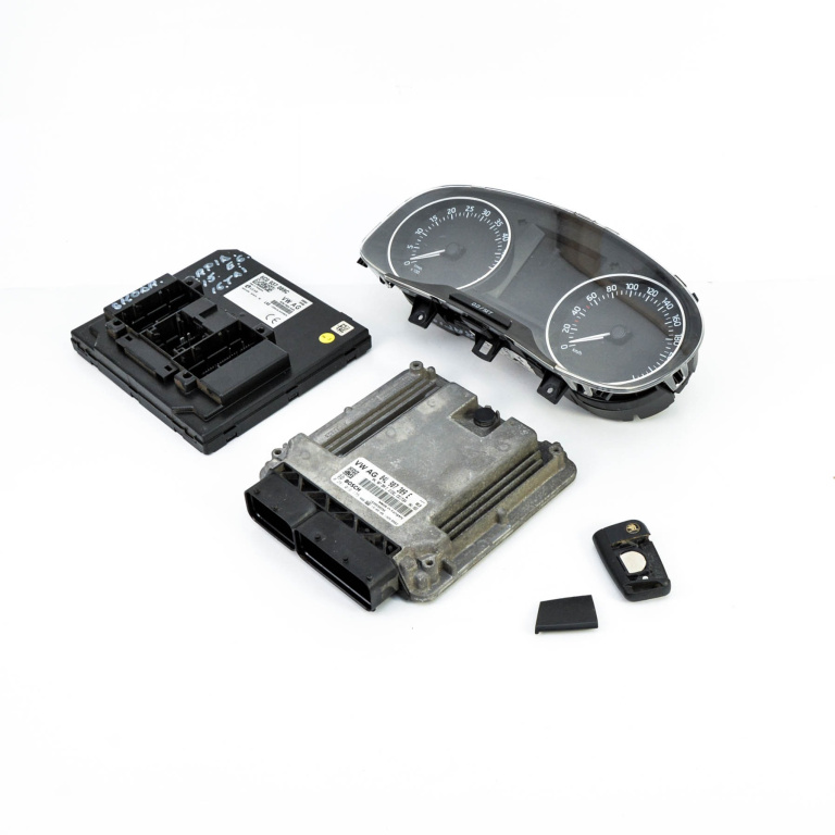 Kit Pornire Skoda Rapid 2012-2019 1.6 Tdi Cxma Motorina Bcm Calculator Motor Ceas Bord Chip Cheie 04L907309E, 0281019175, Edc17C64, 6C0937089C, 5Ja920701, 5E0959752D Bosch