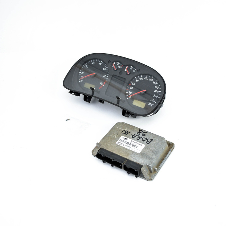 Kit Pornire Vw Bora (1J) 1998-2005 1.6 Akl Benzina Calculator Motor Ceas Bord Chip Cheie 06A906019Bf, 5Wp485804, 1J0919860D, 0263604000 Siemens