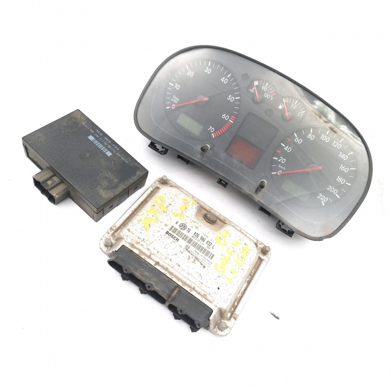 Kit Pornire Vw Golf 4 1997-2004 1.4 16V Axp Benzina Calculator Confort Calculator Motor Ceas Bord 036906032L, 0261207189, 1C0959799, 5Dk00821100, 33701H01S0, 0263637060, 8451000693, 1J0920826, 506956, 26Sa7572, 18241901 Bosch
