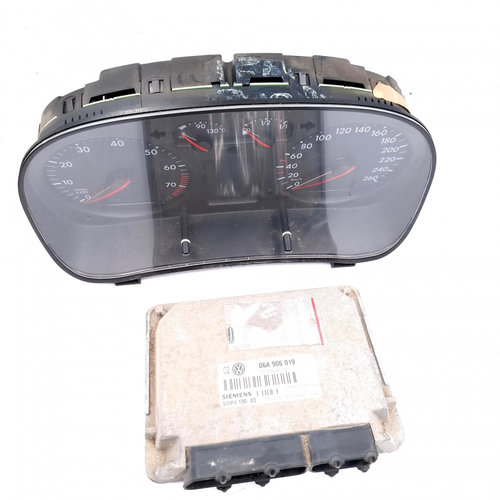 Kit Pornire Vw Golf 4 1997-2004 1.6 Akl Benzina Calculator Motor Ceas Bord Chip Cheie 06A906019, 1J0...