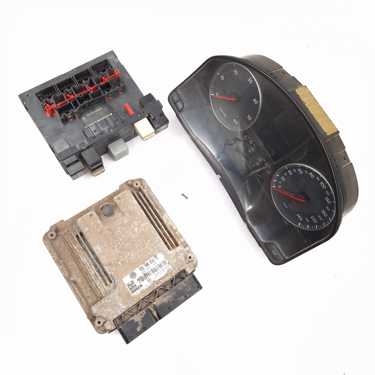 Kit Pornire Vw Golf 5 2003-2009 1.9 Tdi Bru Motorina Calculator Confort Calculator Motor Ceas Bord 03G906016Fs, 0281011955, 1039S06188, 3C0937049E, F005V00526, 02034661, 96019077, 1K0920862B, V0004000 Bosch
