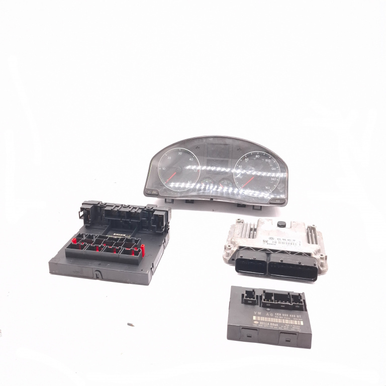 Kit Pornire Vw Golf 5 2003-2009 2.0 Tdi 16V Bkd Motorina Calculator Motor Ceas Bord Panou Sigurante 03G906021Pp, 1K0959433Bt, 3C8937049E, F005V00745, 13490950, 1039S22778, V0002000, 00020000, 88714, 8702987236, 42684C, 517463, 08710493, 5Dk00897702,