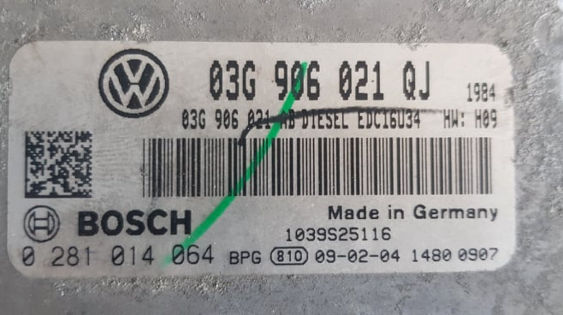 Kit pornire VW Golf V 1.9 TDI 105 CP motor BLS coduri 03G906021QJ / 1K0920864B / 1K0959433BT