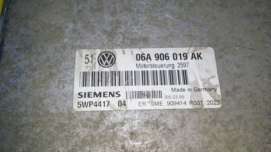 Kit pornire VW Golf4 1.6 06A906019AK, 5WP441704, motor AKL,