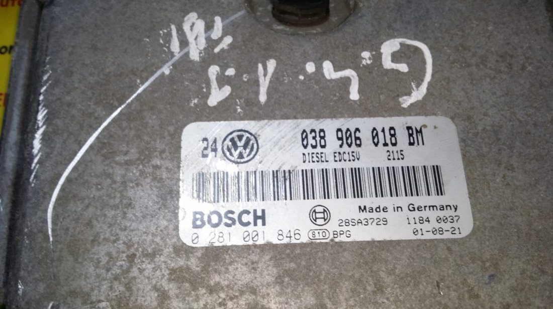 Kit pornire VW Golf4 1.9 tdi 0281001846, 038906018BM, motor AHF