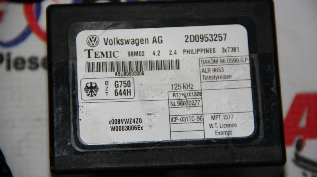 Kit pornire VW LT 35 2.5 TDI cod: 074906021J / 0281001600 / 2D0953257 model 2003