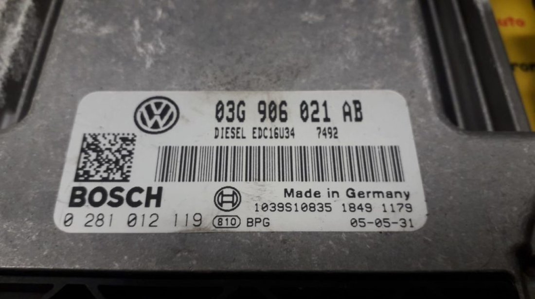 Kit pornire VW Passat 2.0TDI 03G906021AB, 0281012119