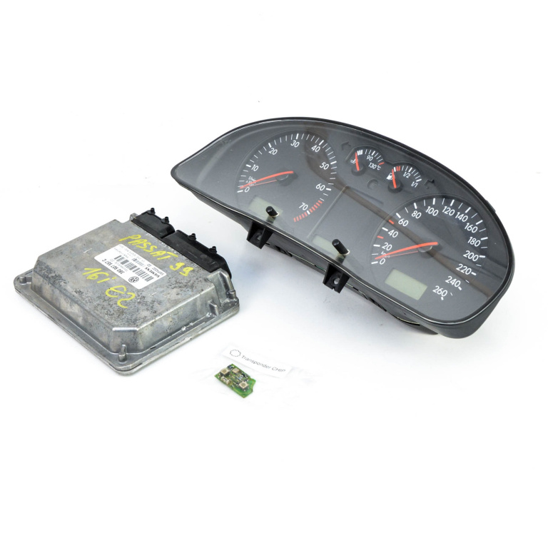 Kit Pornire Vw Passat B5, B5.5 1996-2005 1.6 Ahl Benzina Calculator Confort Calculator Motor Ceas Bord Chip Cheie 3B0907557C, 5Wp4332, 3B0919881H, 110.008.794/024, 110008794024, 3B0919881M Siemens