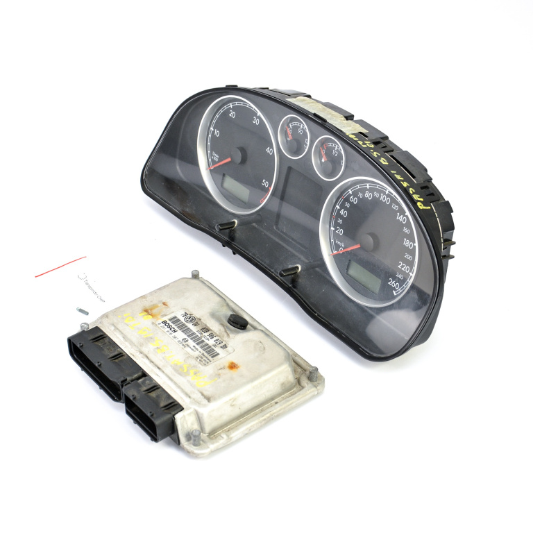 Kit Pornire Vw Passat B5, B5.5 1996-2005 1.9 Tdi Avb Motorina Calculator Motor Ceas Bord Chip Cheie 038906019Bm, 0281010307, 3B0920805A Bosch