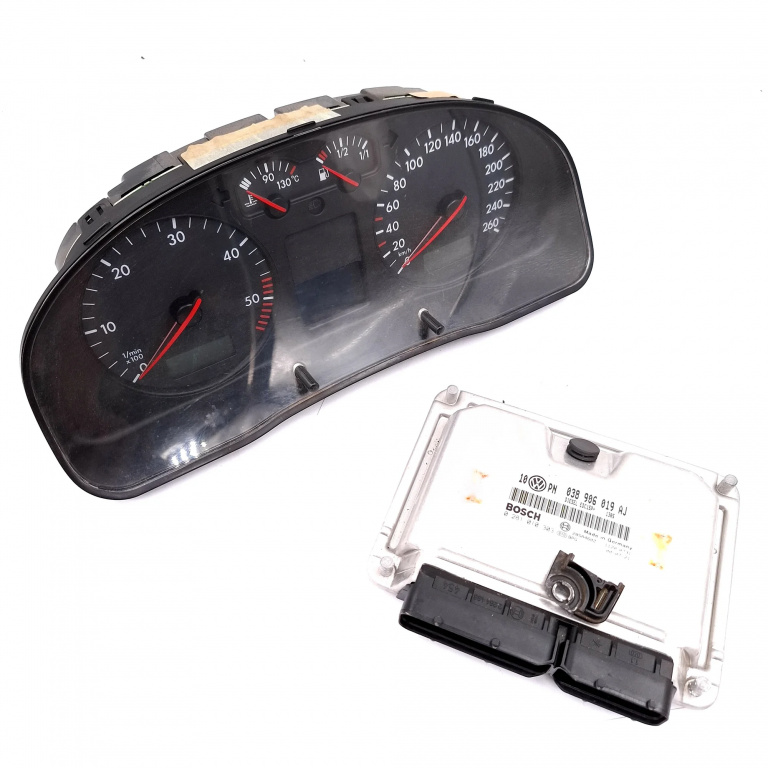 Kit Pornire Vw Passat B5, B5.5 1996-2005 1.9 Tdi Atj Motorina Calculator Motor Ceas Bord 038906019Aj, 0281010303, 28Sa4602, 11200731, 3B0920822A, 110008961015, 2284486 Bosch/Vdo
