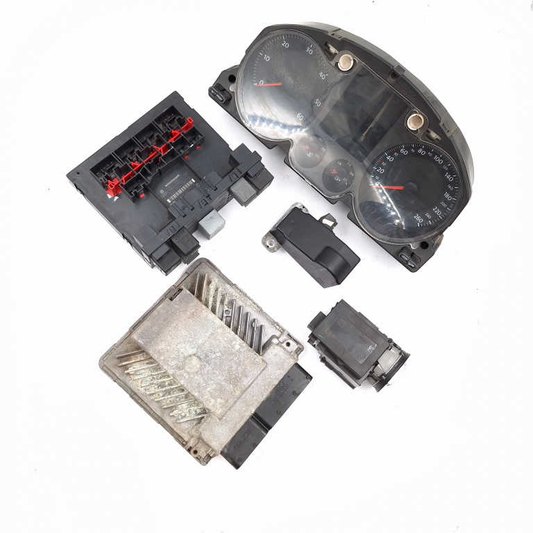 Kit Pornire Vw Passat B6 2005-2010 2.0 Tdi 16V 4Motion Bkp Motorina Blocator Coloana Volan Calculator Confort Calculator Motor Ceas Bord Contact Cu Cheie 03G906018Fg, 5Wp45614Aa, 3C0937049Aj, 05084332, 3C0905843Q, 33303301, 3C0905861G, 33570102, A2C5