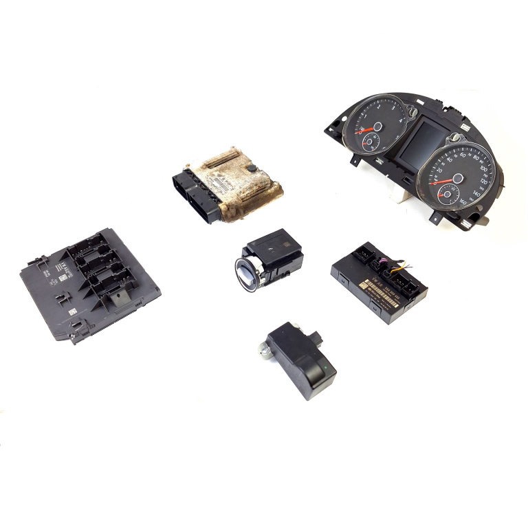 Kit Pornire Vw Passat B7 2010-2014 2.0 Tdi Cffb Motorina Bcm Blocator Coloana Volan Calculator Confort Calculator Motor Ceas Bord Contact Cu Cheie 03L907309N, 03L 907 309 N, 03L907309, 0281016374, 0 281 016 374, 1039S48632, 14150203, 3Aa937087C, 3Aa