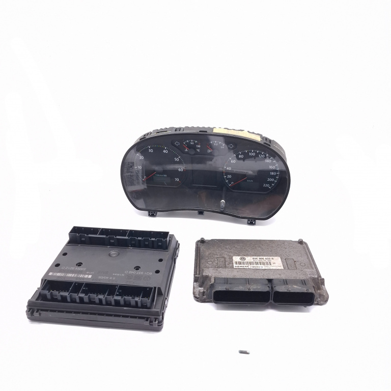 Kit Pornire Vw Polo (9N, 9N3) 2002-2010 1.2 12V Bme Benzina Calculator Motor Ceas Bord 03E906033R, 6Q0920803E, 6Q1937049D, 5Wp4422403, 5Wk48212D, 110080320003, A2C53099854, 88311330, 12614341 Siemens
