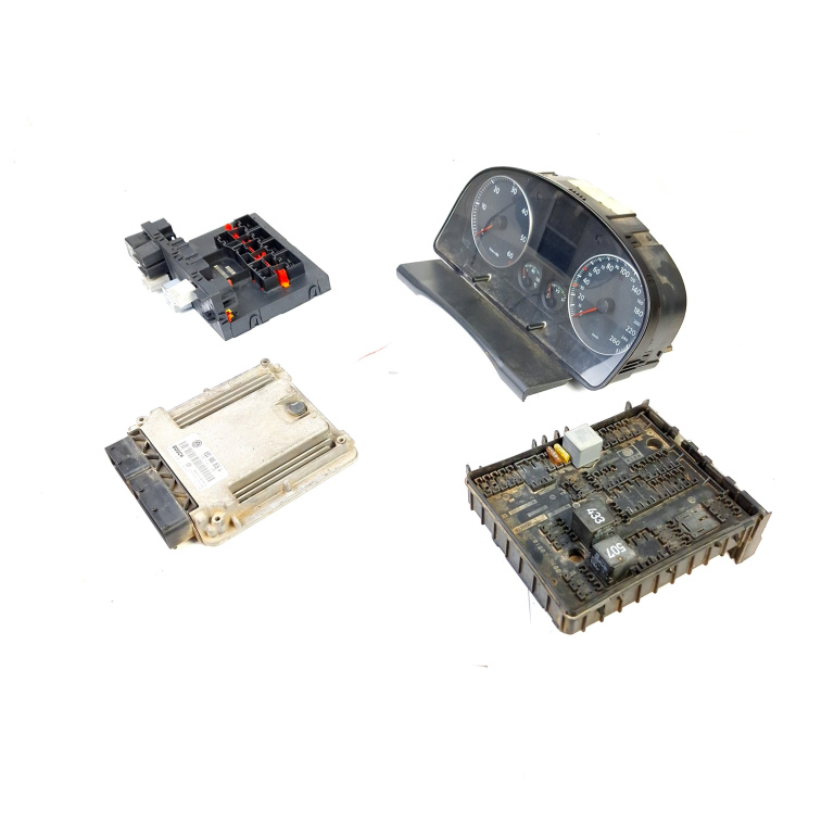 Kit Pornire Vw Touran (1T) 2003-2010 1.9 Tdi Avq Motorina Bcm Calculator Motor Ceas Bord Panou Sigurante 03G906016A, 03G 906 016 A, 03G906016, 03G 906 016, 1039S02834, 1K0937049L, 1K0 937 049 L, 013949631C, 01394921, 110080217015, 1T0920860G, V335011