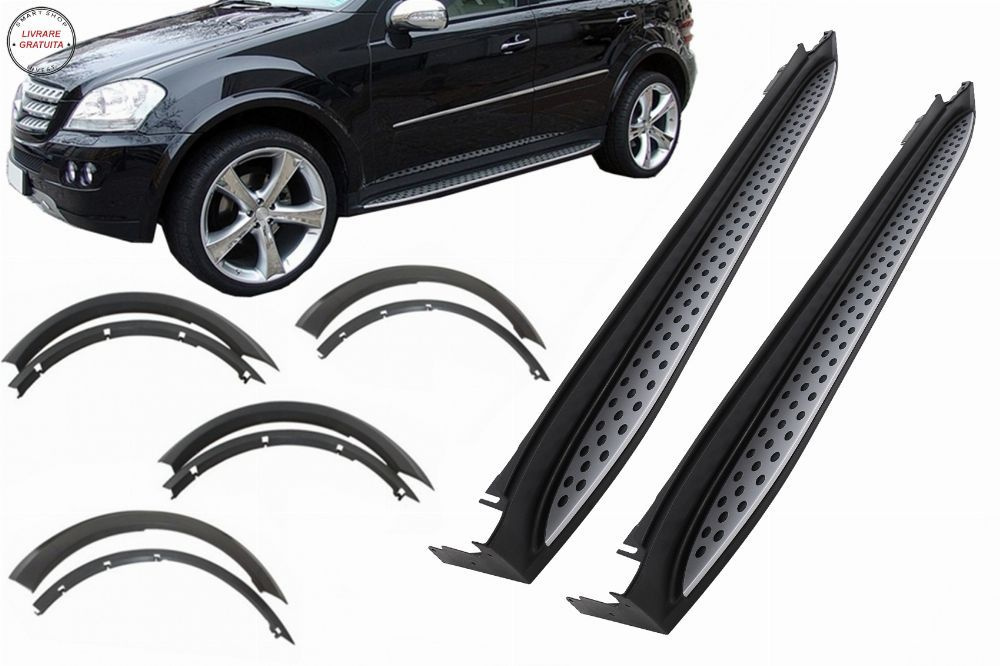 Kit Prelungiri Extensii Aripi cu Praguri Trepte Laterale Mercedes M-Class ML W164 - livrare gratuita