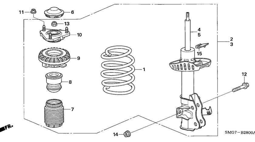 Kit protectie amortizor telescop fata Honda Civic VIII MONROE PK098