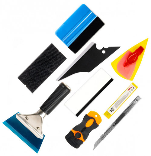 Kit Raclete Si Unelte Montaj Folii Auto Amio 03118