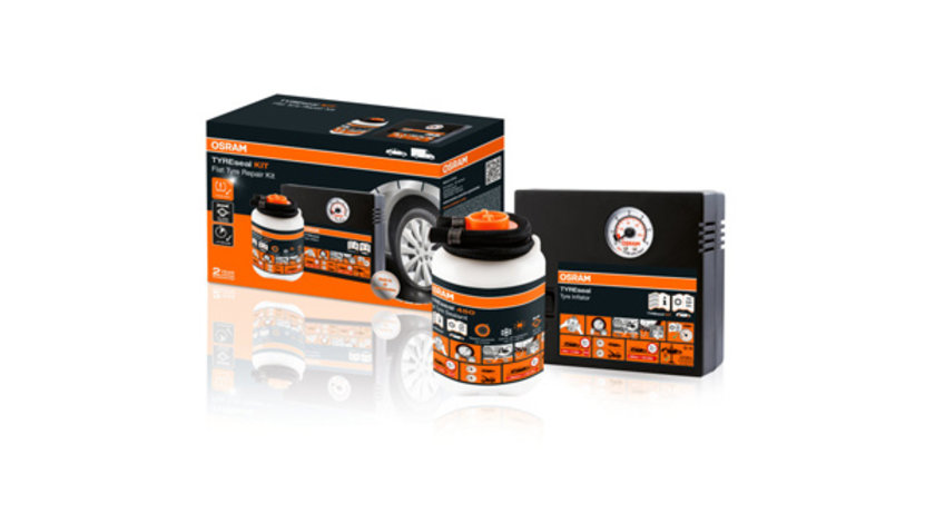 KIT Reparatie ANVELOPE (COMPRESOR + SPRAY Reparatie ANVELOPE) TYRESEAL KIT OSRAM ⭐⭐⭐⭐⭐