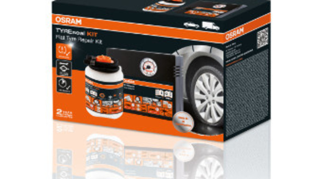 KIT Reparatie ANVELOPE (COMPRESOR + SPRAY Reparatie ANVELOPE) TYRESEAL KIT OSRAM OTSK4 OSRAM