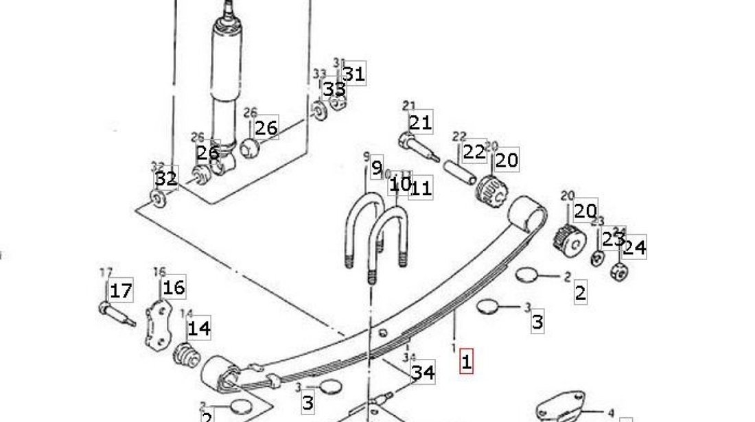 Kit reparatie bucsi arc fata+spate Suzuki Samurai OLD MAN EMU OME SB19