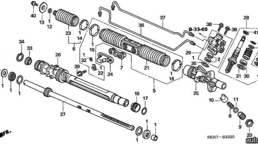 Kit reparatie caseta directie cu ax Honda CRV II (poz.28) HONDA OE 53641SKNG01