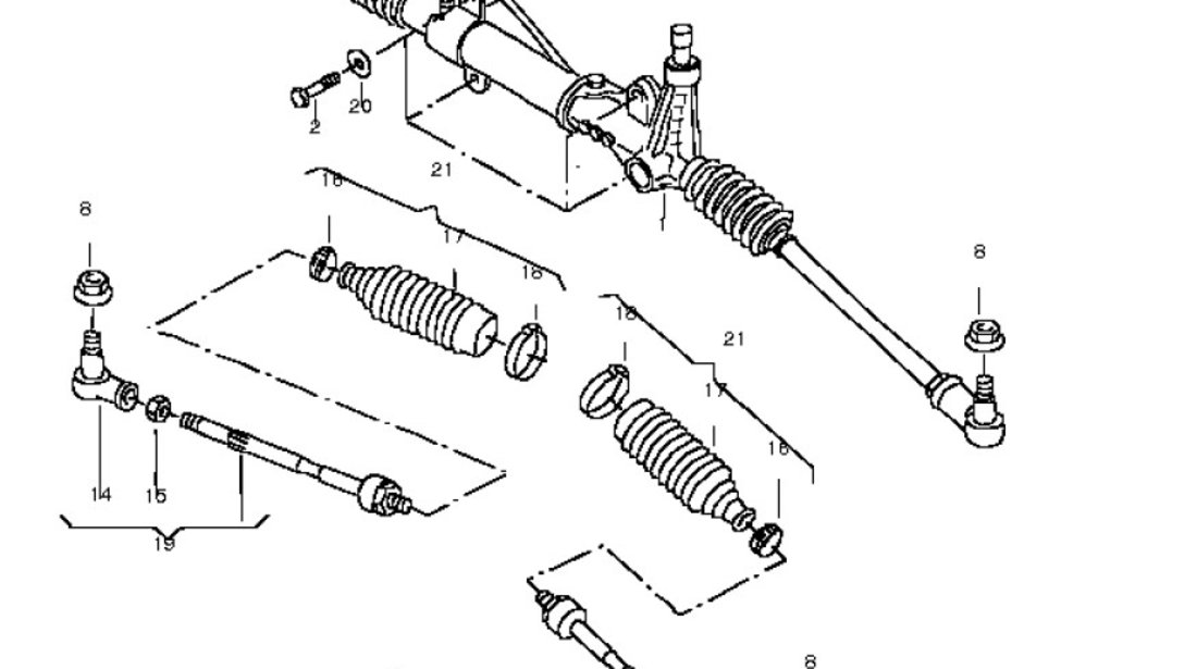 Kit reparatie caseta directie Vw LT II,Mercedes Sprinter FEBI 638 460 21 00 S1