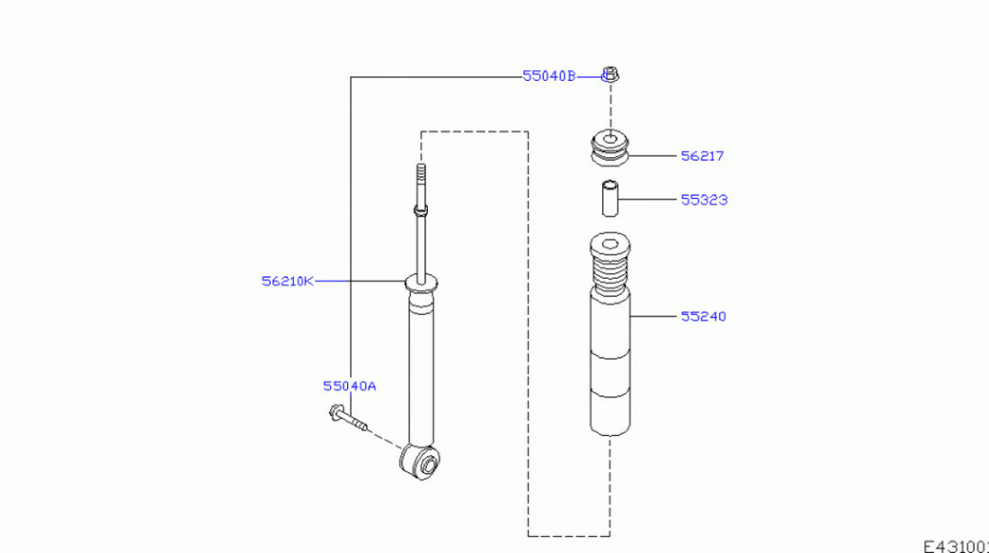 Kit reparatie flansa amortizor telescop punte spate Nissan Micra III SACHS 802580