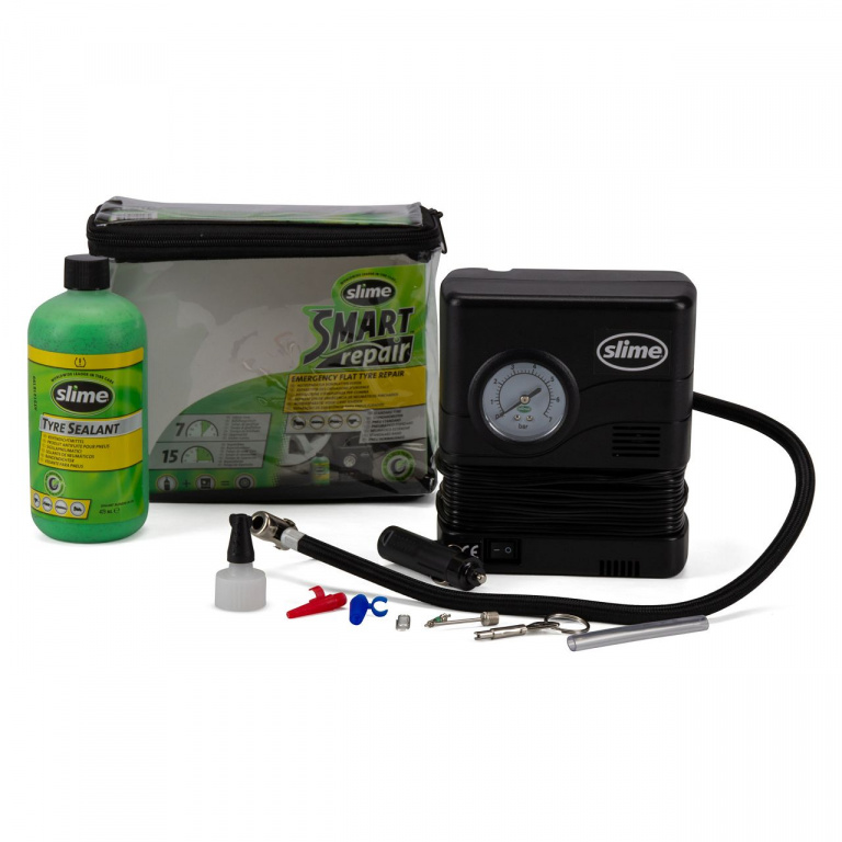 Kit Reparatie Pana Solutie Etansare Anvelope + Compresor Slime 473ML 210619-1